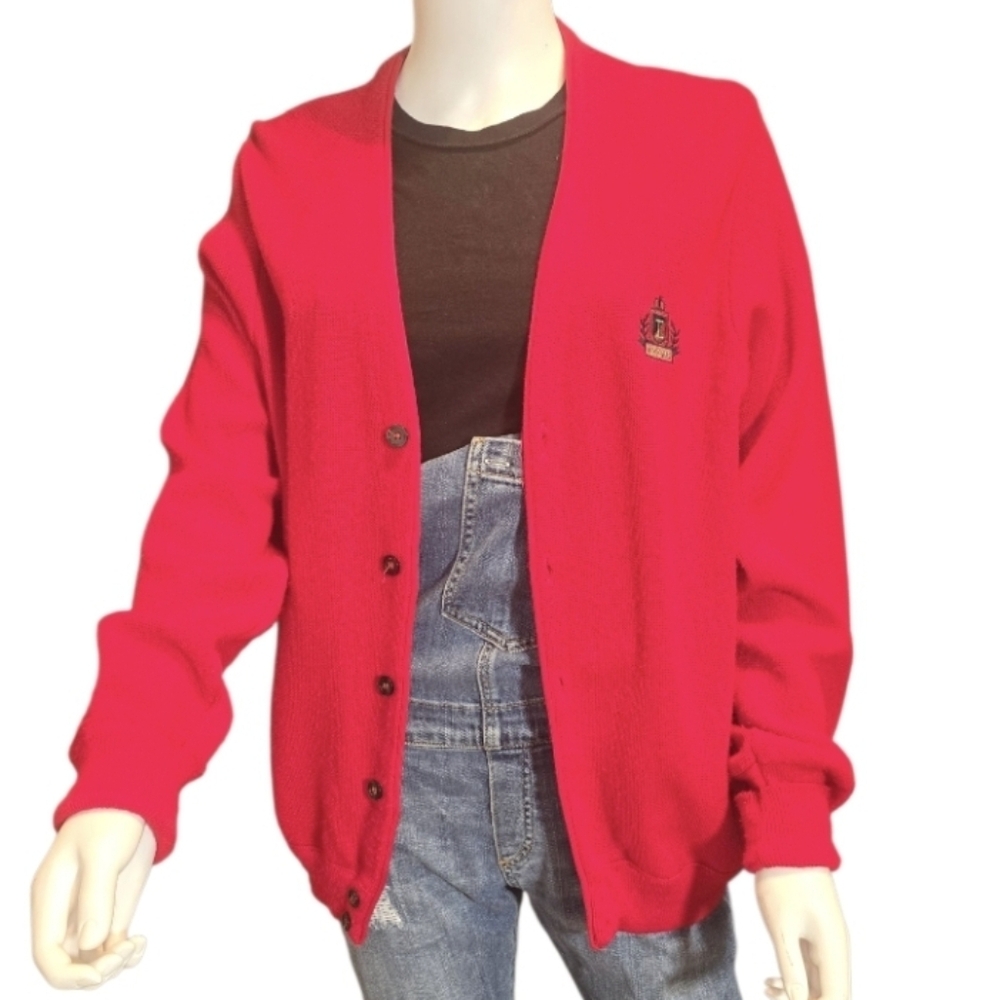 Izod Red Cardigan Sweater